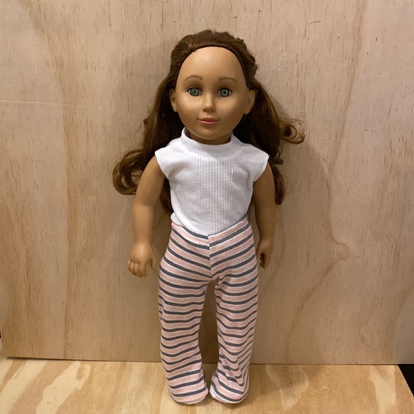 Beautiful Tolly Tots Doll 18” Cloth And Vinyl Green Eyes And Freckles - Picture 3 of 6
